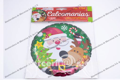 calcomania con relieve santa Claus mercerias.net