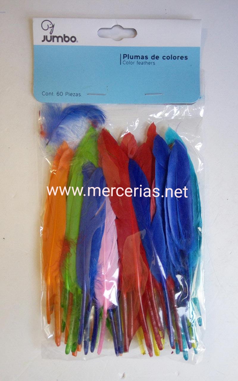 Plumas sintéticas de colores de 30 cm - 10 unidades por 8,00 €