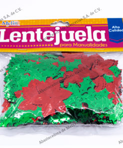 lentejuela nochabuena rojo verde mercerias.net