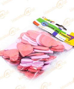 Distintivo figuras con adhesivo bolsa variedad modelo corazones amor