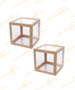 cubo madera armable mdf manualidades transparente