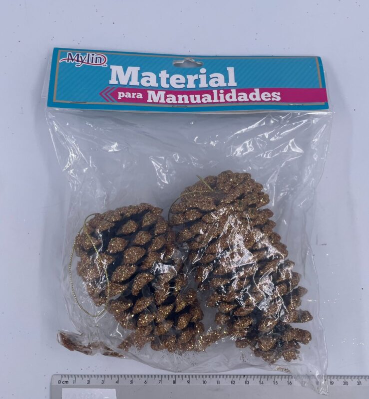 Piñas Naturales Doradas - Merceria en Linea